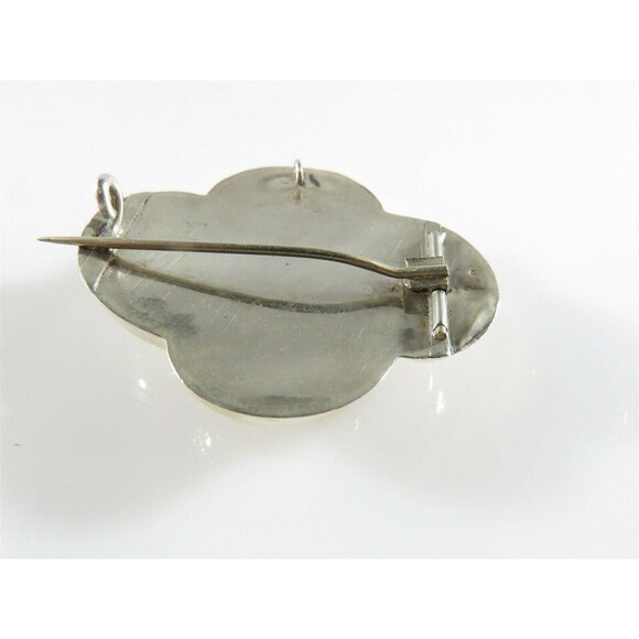 Georgian Rococo Repousse Gold Topped Silver Brooch Pendant 10.4 Grams - Picture 2 of 12